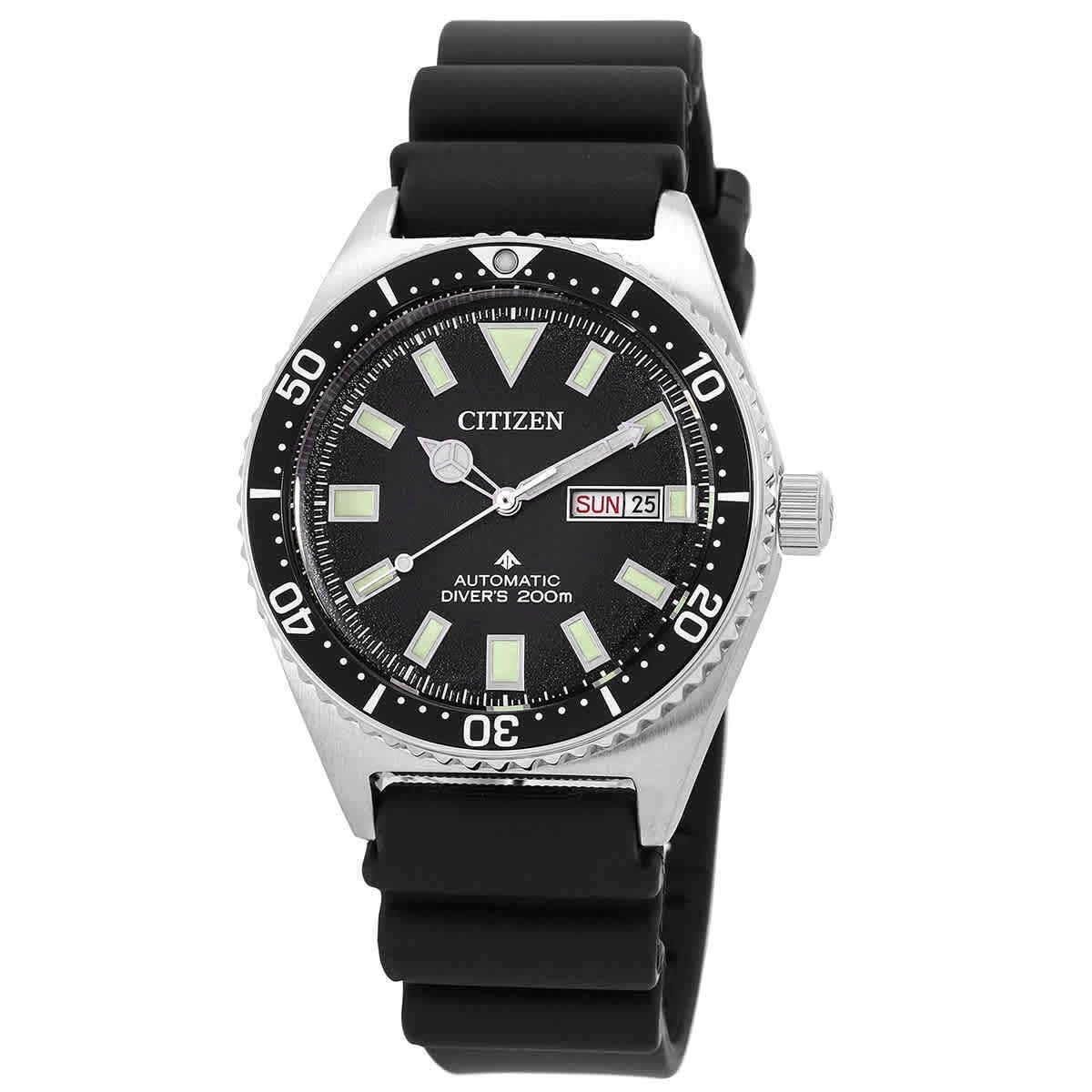 Citizen Promaster Rubber Strap Black Dial Automatic Diver's NY0120-01E 200M Men's Watch