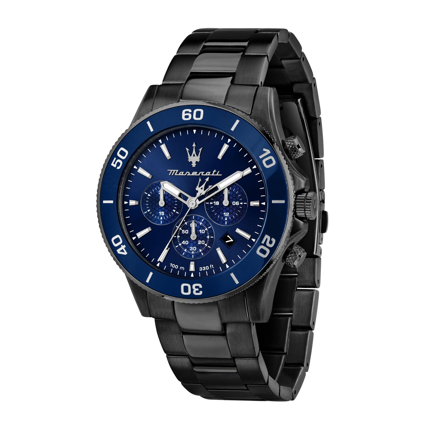 Maserati Competizione Chronograph Stainless Steel Blue Dial Quartz R8873600005 100M Men's Watch