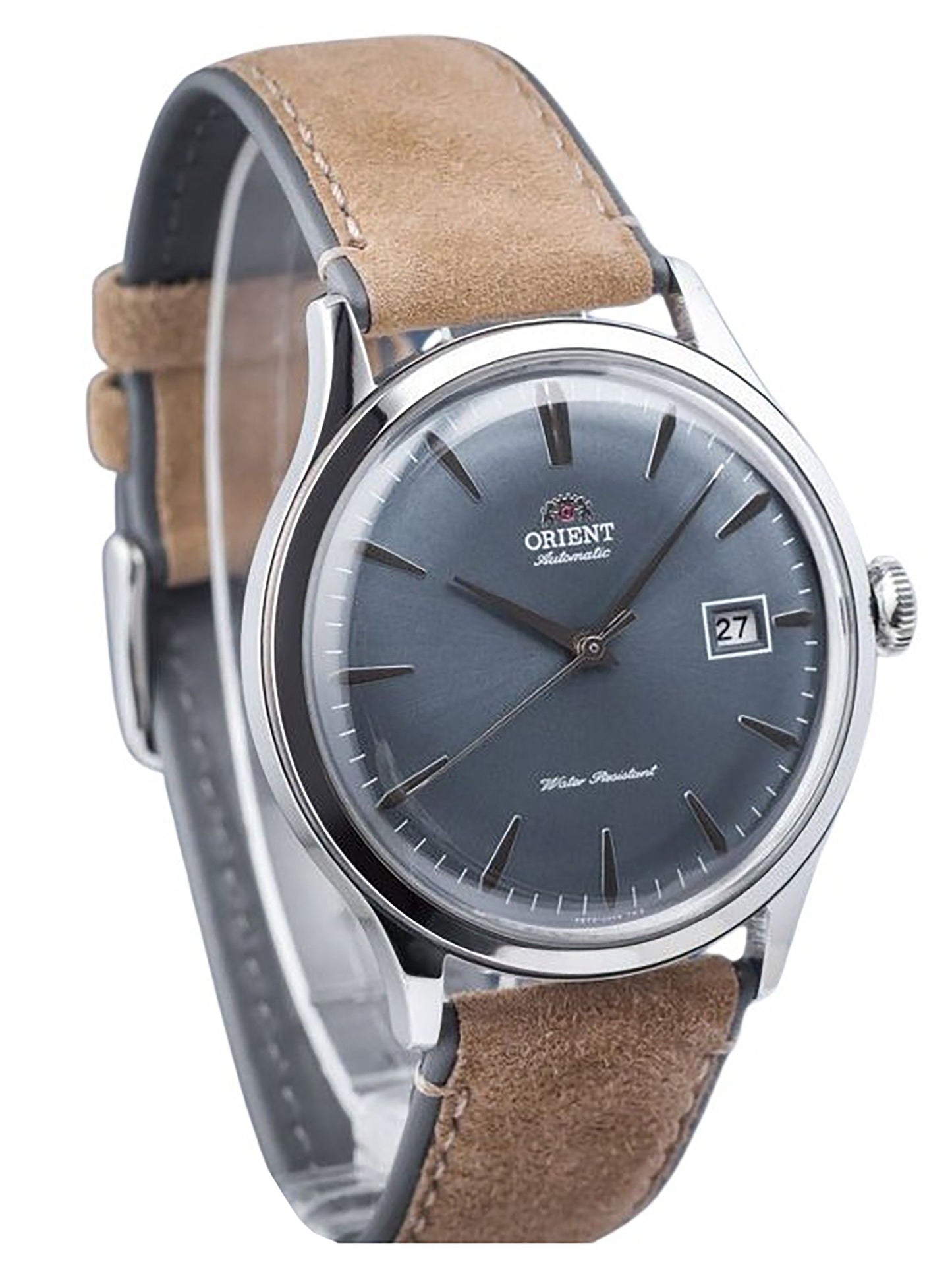 Orient Bambino Version 4 Classic Suede Leather Strap Blue Dial Automatic RA-AC0P03L10B Men's Watch