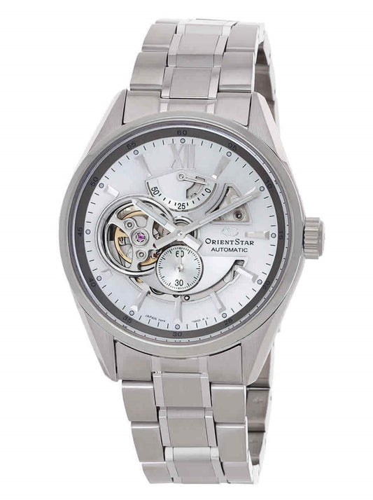 Orient Star Contemporary Stainless Steel Skeleton Silver Dial Automatic RE-AV0125S00B 100M Men's Watch