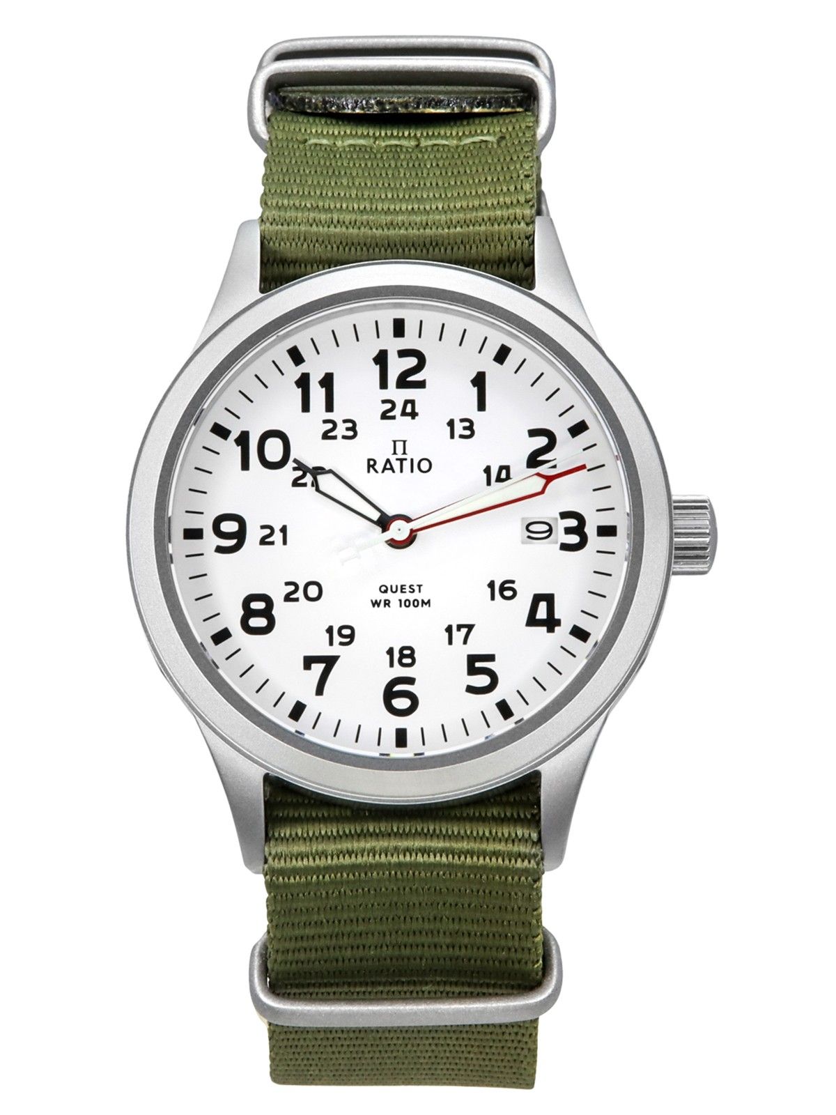 Ratio Quest Men's Field Watch Sapphire Nylon Strap Quartz RTQ025 100M Lewis And Clark Edition