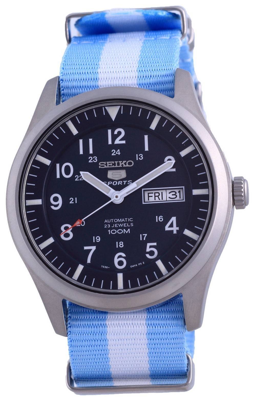 Seiko 5 Sports Automatic Polyester SNZG11K1-var-NATO24 100M Men's Watch