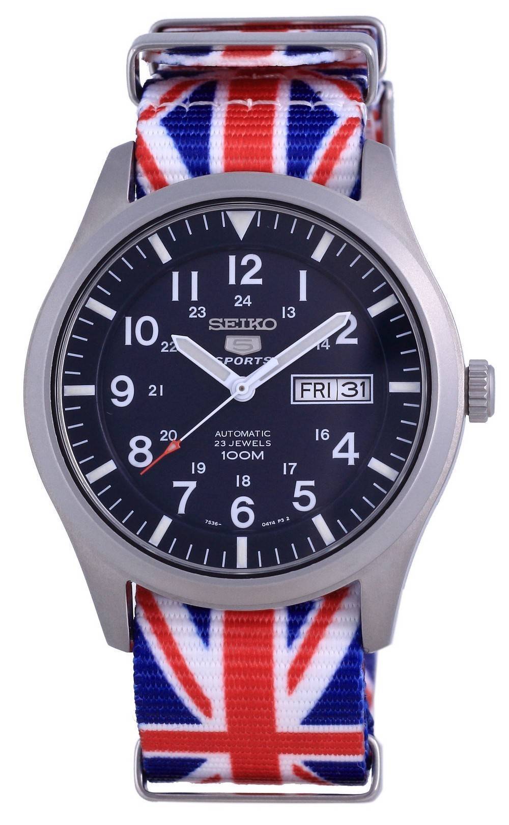 Seiko 5 Sports Automatic Polyester SNZG11K1-var-NATO28 100M Men's Watch