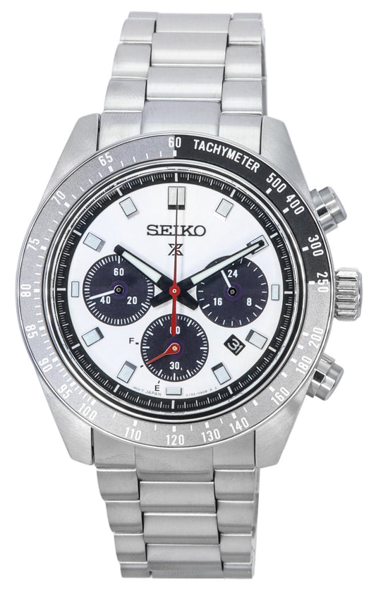 Seiko Prospex Speedtimer Go Large Chronograph Silver Dial Solar SSC911P1 100M Men's Watch