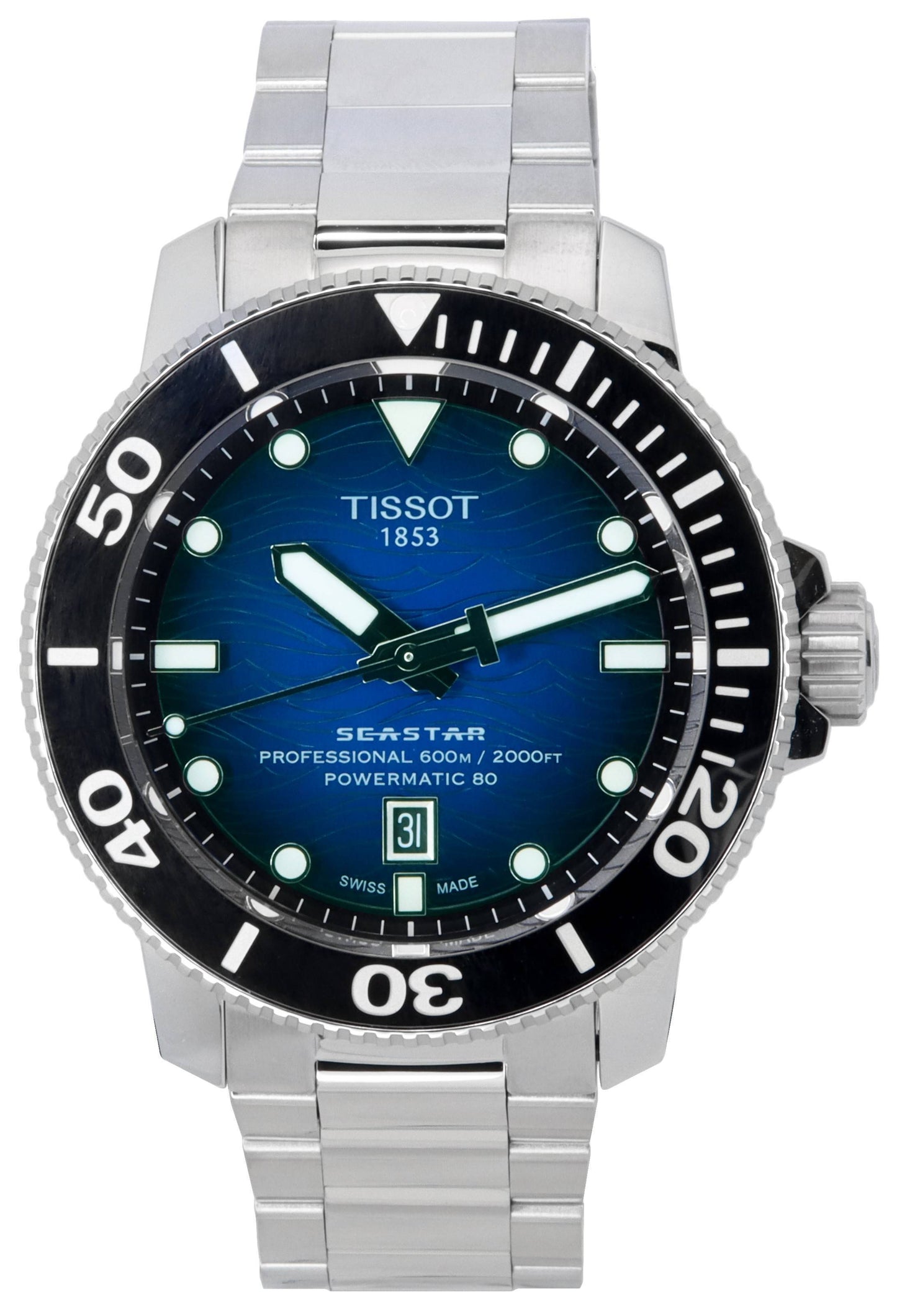 Tissot Seastar 2000 Professional Powermatic 80 Blue Dial Diver's T120.607.11.041.01 T1206071104101 600M Men's Watch