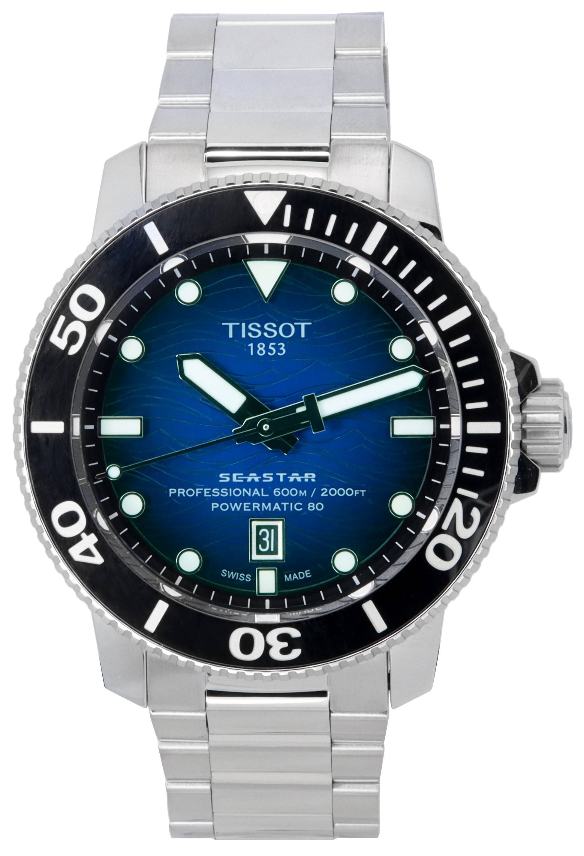 Tissot Seastar 2000 Professional Powermatic 80 Blue Dial Diver's T120.607.11.041.01 T1206071104101 600M Men's Watch