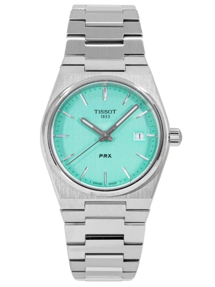 Tissot T-Classic PRX Stainless Steel Light Green Dial Quartz T137.210.11.091.00 100M Women's Watch