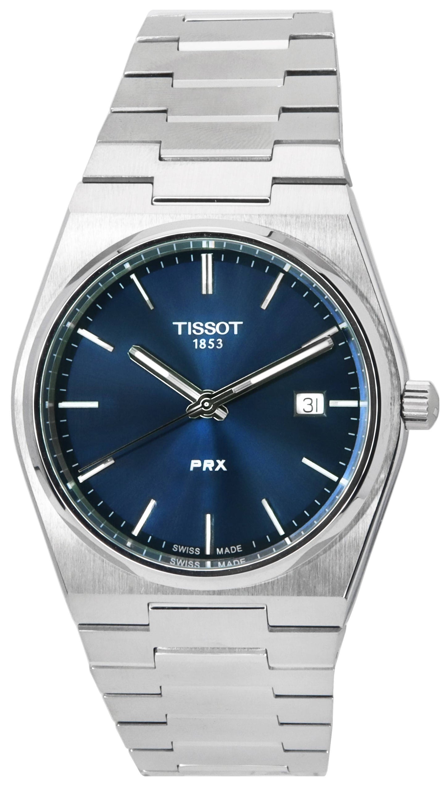 Tissot PRX T-Classic Stainless Steel Blue Dial Quartz T137.410.11.041.00 T1374101104100 100M Men's Watch