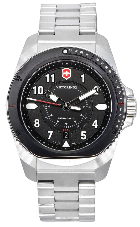 Victorinox Swiss Army Journey 1884 Antimagnetic Black Dial Quartz Diver's 242009 200M Men's Watch