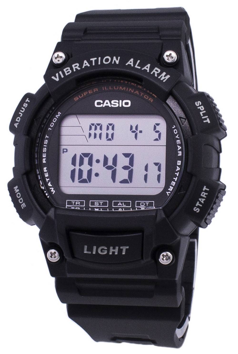 Casio Youth Super Illuminator Vibration Alarm Digital W736H-1AV W-736H-1AV Men's Watch