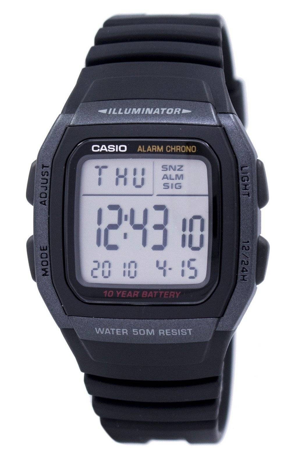 Casio Youth Digital Illuminator W-96H-1BVDF W96H-1BVDF Men's Watch