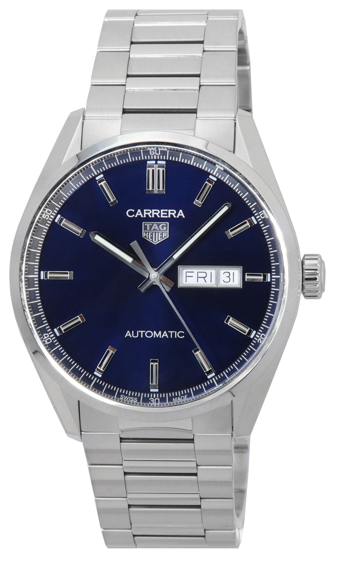 Tag Heuer Carrera Stainless Steel Blue Dial Automatic WBN2012.BA0640 100M Men's Watch