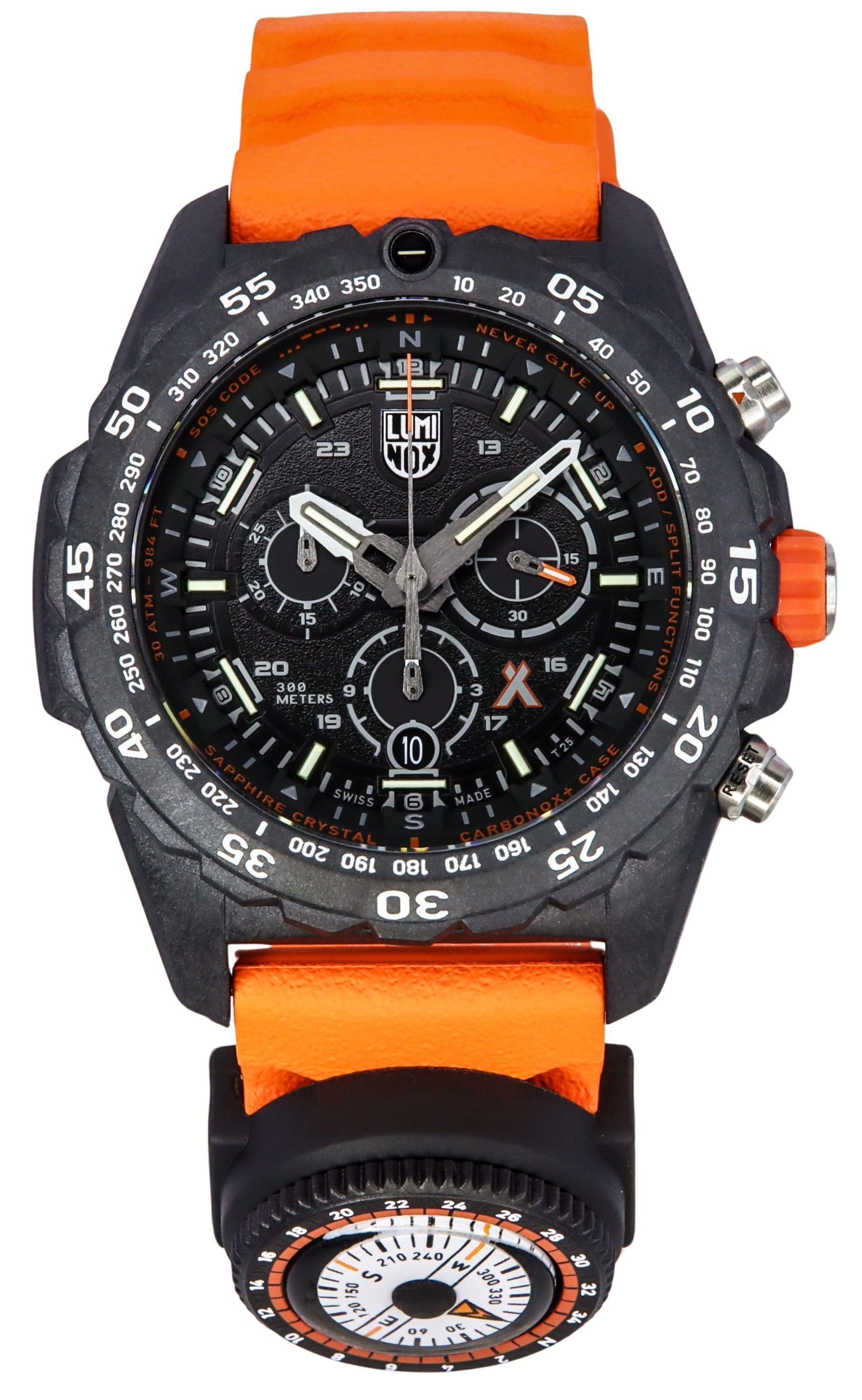 Luminox Bear Grylls Survival Master Series Chronograph Black Dial Swiss Quartz Diver's XB.3749 300M Men's Watch With Compass