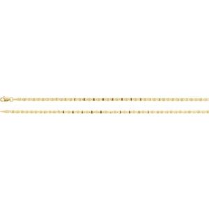 14K Yellow 2.7 mm Mirror Link 16" Chain - BN & CO JEWELRY