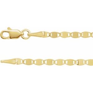 14K Yellow 2.7 mm Mirror Link 16" Chain - BN & CO JEWELRY