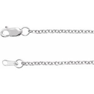 Rhodium-Plated Sterling Silver 1.5 mm Solid Cable 24" Chain - BN & CO JEWELRY