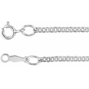 Sterling Silver 2 mm Rolo 7" Chain - BN & CO JEWELRY