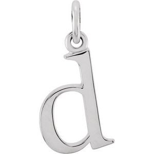 Sterling Silver Lowercase Initial d 16" Necklace - BN & CO JEWELRY