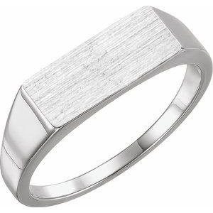 Sterling Silver 15x7 mm Rectangle Signet Ring - BN & CO JEWELRY