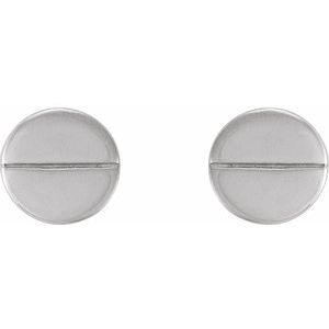 Sterling Silver 4.9 mm Geometric Friction Closure Earrings - BN & CO JEWELRY