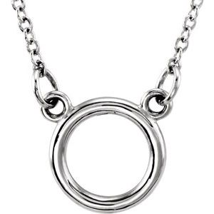 Sterling Silver Tiny PoshÂ® Circle 16-18" Necklace - BN & CO JEWELRY