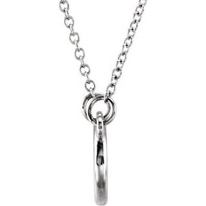 Sterling Silver Tiny PoshÂ® Circle 16-18" Necklace - BN & CO JEWELRY