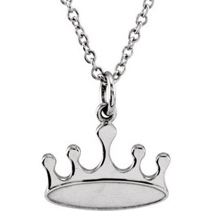 Sterling Silver Tiny PoshÂ® Crown 16-18" Necklace - BN & CO JEWELRY