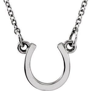 Sterling Silver Tiny PoshÂ® Horseshoe 16-18" Necklace - BN & CO JEWELRY