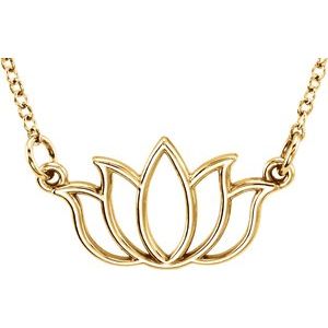 18K Yellow Vermeil Tiny PoshÂ® Lotus 16-18" Necklace - BN & CO JEWELRY