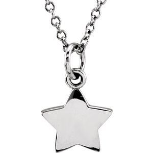 Sterling Silver Tiny PoshÂ® Star 16-18" Necklace - BN & CO JEWELRY