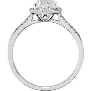 Sterling Silver Lab-Grown White Sapphire & .01 CTW Natural Diamond Ring - BN & CO JEWELRY