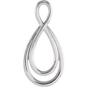 Sterling Silver 22x11 mm Infinity-Inspired Pendant - BN & CO JEWELRY