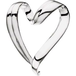 Sterling Silver Heart Slide Pendant - BN & CO JEWELRY