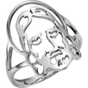 Sterling Silver Face of Jesus Ring - BN & CO JEWELRY