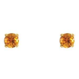 14K Yellow Imitation Citrine Youth Earrings - BN & CO JEWELRY