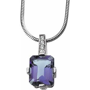 Sterling Silver Amethyst & Cubic Zirconia 18" Necklace - BN & CO JEWELRY