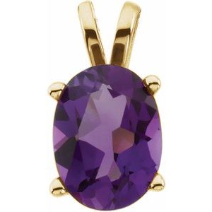 14K Yellow Amethyst Pendant - BN & CO JEWELRY