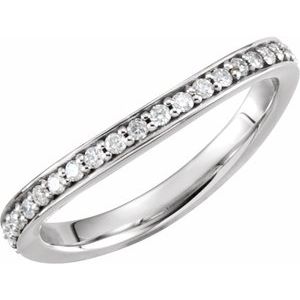 14K White 1/3 CTW Natural Diamond Stackable Band - BN & CO JEWELRY