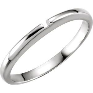 14K White #9 Matching Band with One-Notch - BN & CO JEWELRY