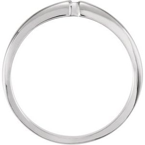 14K White #9 Matching Band with One-Notch - BN & CO JEWELRY