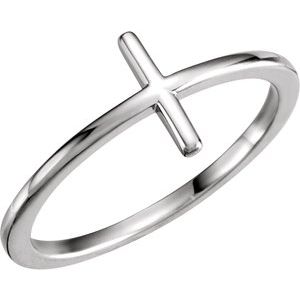 Sterling Silver Side Cross Ring - BN & CO JEWELRY