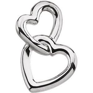 Sterling Silver Double Heart Pendant - BN & CO JEWELRY