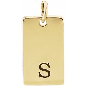 18K Yellow Vermeil 19x10 mm Be PoshÂ® Engravable Rectangle Pendant - BN & CO JEWELRY