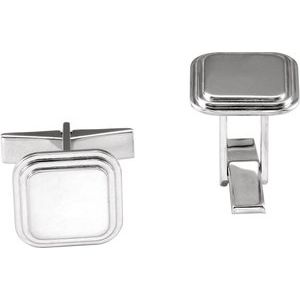 Posh MommyÂ® Engravable Square Cuff Links - BN & CO JEWELRY