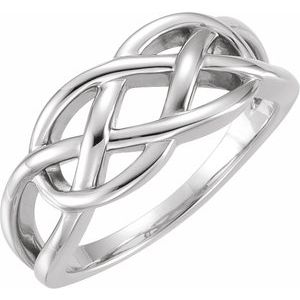 Sterling Silver 9 mm Criss-Cross Ring - BN & CO JEWELRY