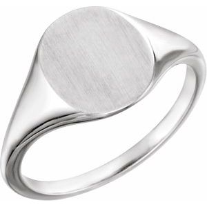 Sterling Silver 8x6 mm Oval Signet Ring - BN & CO JEWELRY