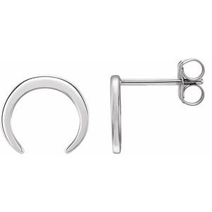 Sterling Silver Crescent Earrings - BN & CO JEWELRY