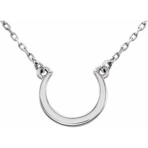 Sterling Silver Crescent 18" Necklace - BN & CO JEWELRY