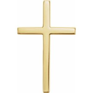 10K Yellow 17.4x11.1 mm Cross Pendant - BN & CO JEWELRY