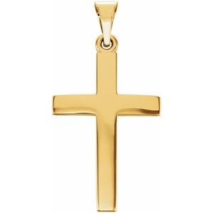 10K Yellow 20x13.7 mm Cross Pendant - BN & CO JEWELRY